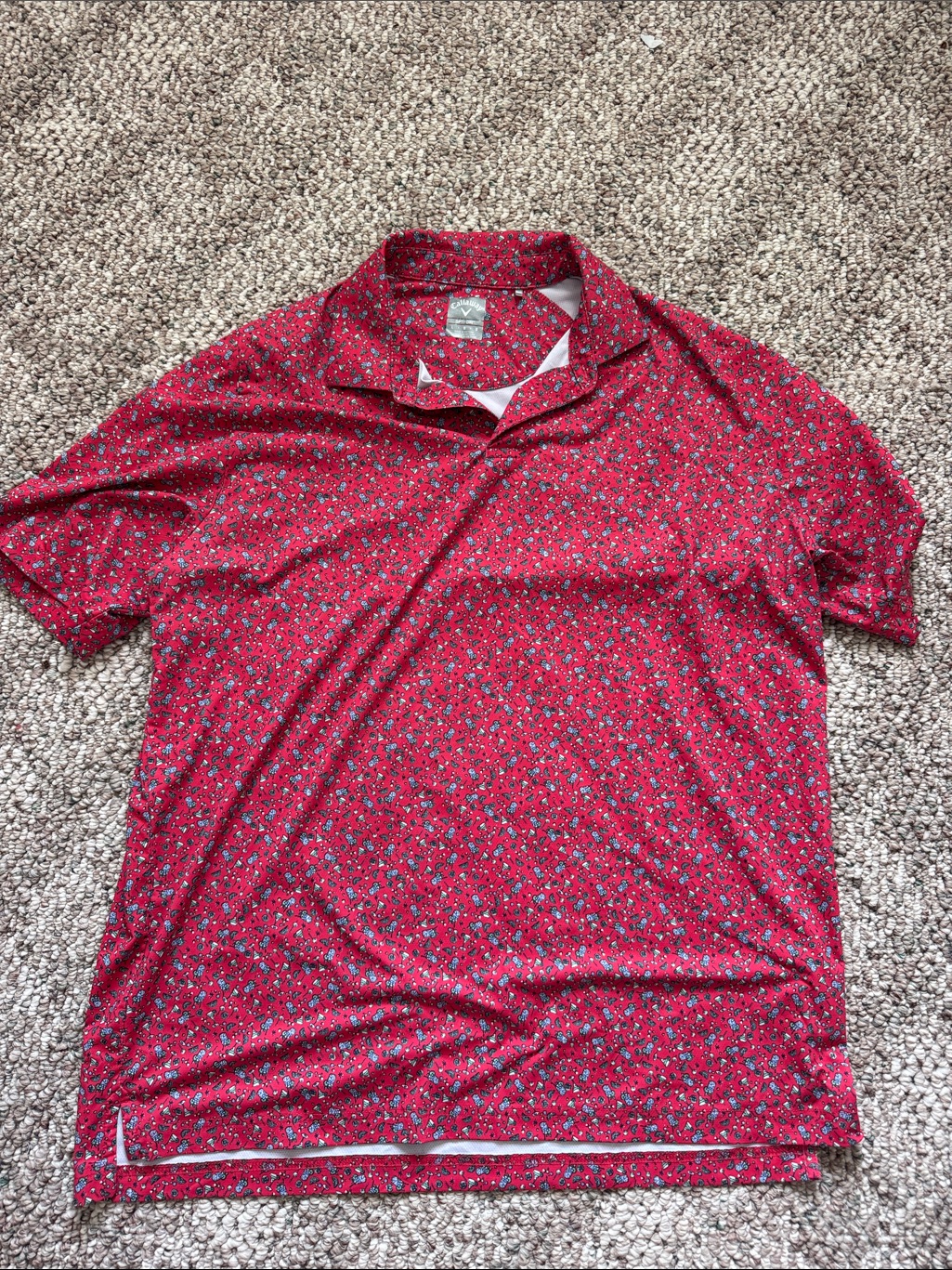 Callaway Red Golf-Print Polo